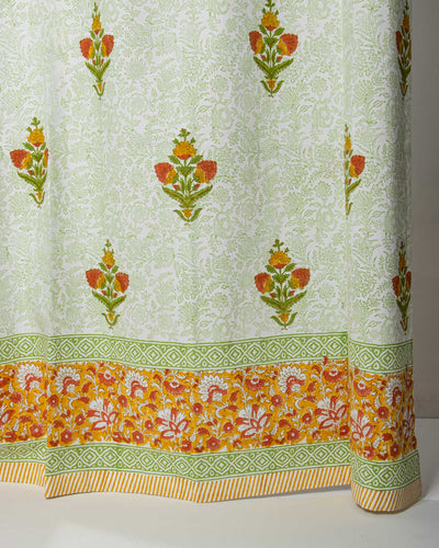 Jewel boota design Curtain with paani jaal & Gadh border