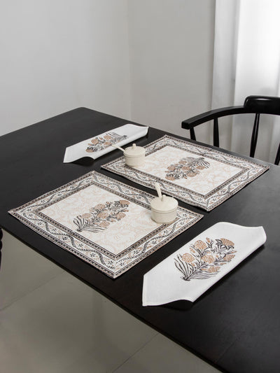 Brown colour Table Mat & Napkin set