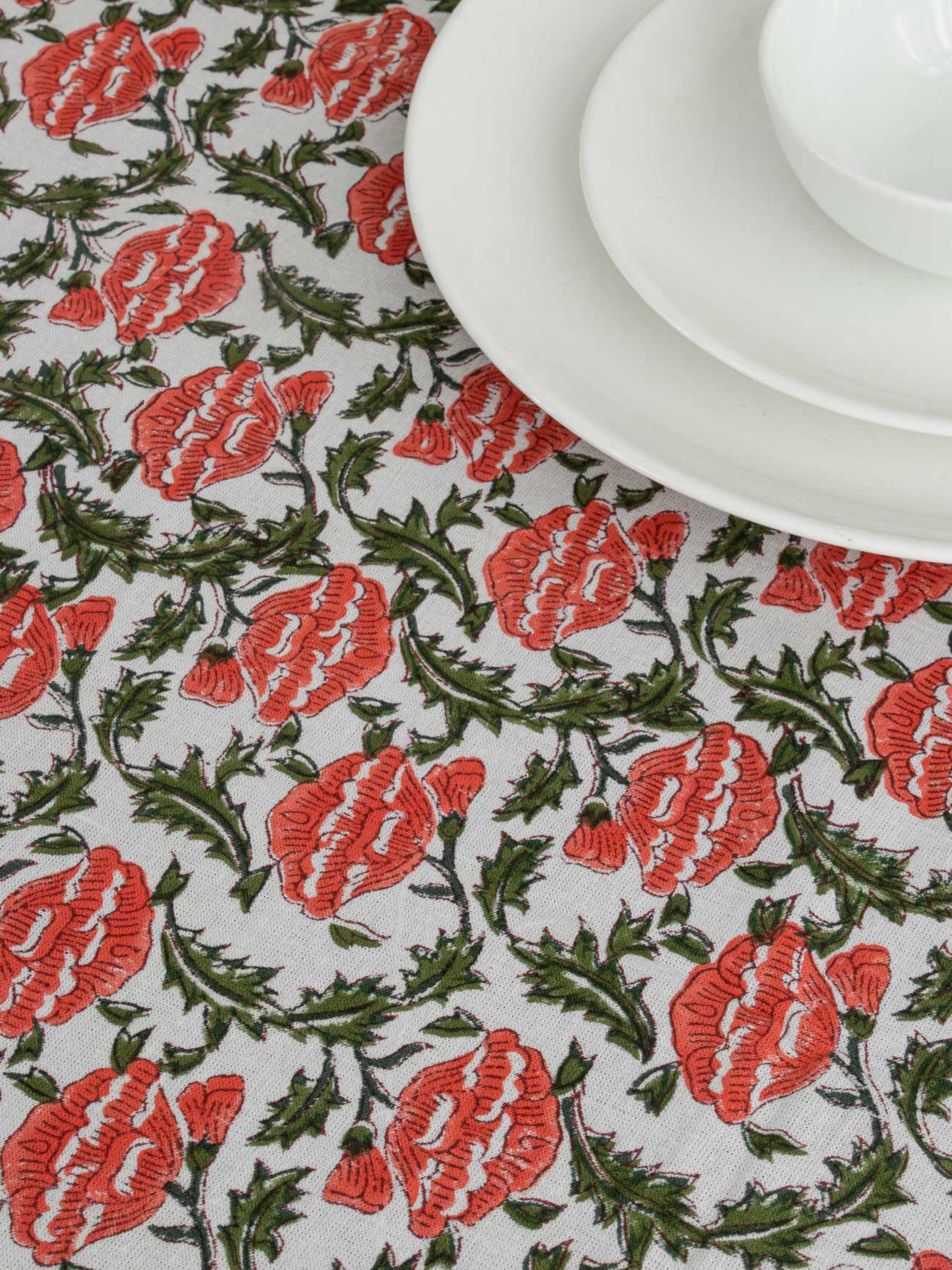 Red Flower bud Table cover