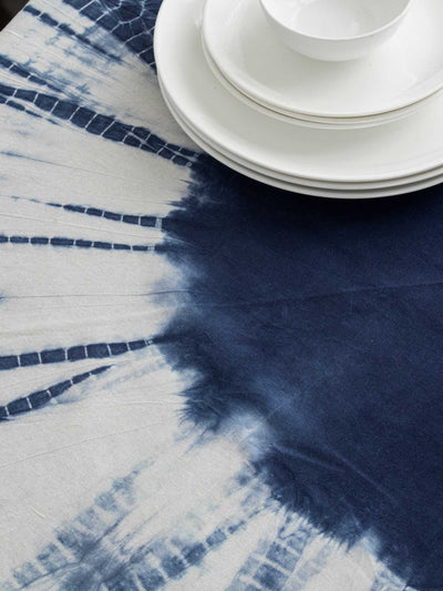 Dark Blue Round Tie & Dye Table Cover